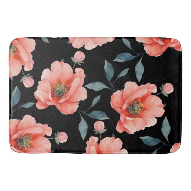 Blume nachts badematte (Vorderseite)