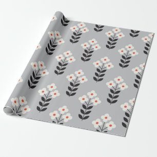 Blume nahtlos Muster Design. skandinavischer Stil Geschenkpapier