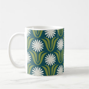 Blume nahtlos Muster Design. skandinavischer Stil Kaffeetasse