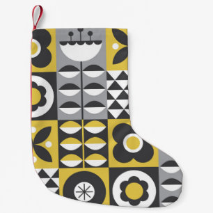Blume nahtlos Muster Design. skandinavischer Stil Kleiner Weihnachtsstrumpf