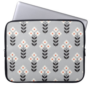 Blume nahtlos Muster Design. skandinavischer Stil Laptopschutzhülle