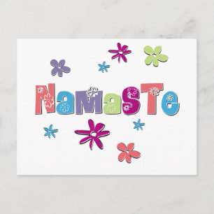 Blume Namaste Yoga Gear Postkarte