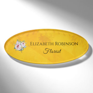 Blume Name des Mitarbeiters Florist Namenschild