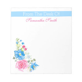 Blume | Name personalisieren Notizblock