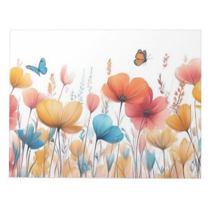 Blume Natur Illustration Pastellfarbe Zeichnend Notizblock