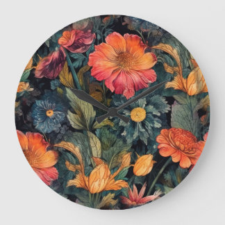 Blume Naturkunst Große Wanduhr