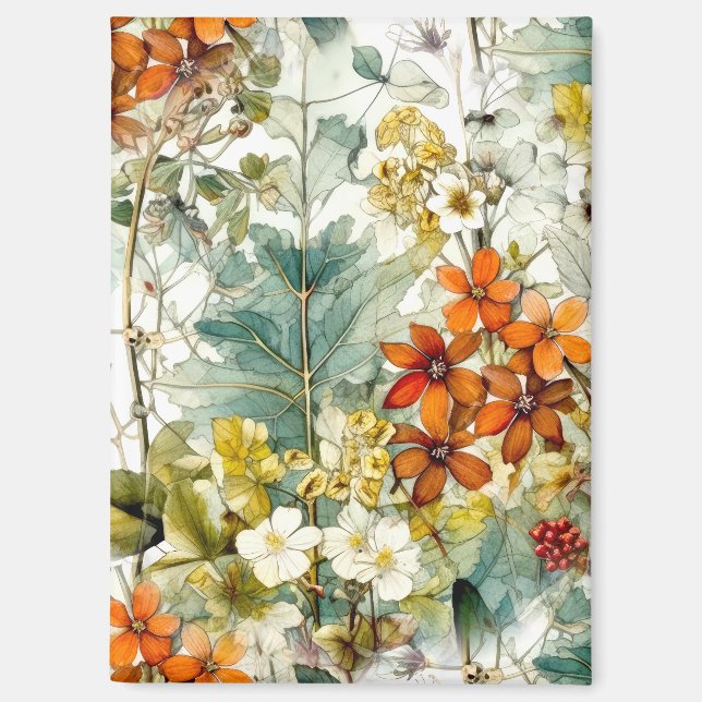 Blume Naturkunst Magnet (Vorderseite)