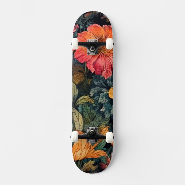 Blume Naturkunst Skateboard (Vorderseite)