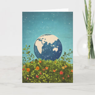 Blume Naturrasen Feiertagskarte