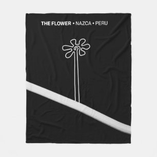 Blume Nazca Peru antikes idol Geoglyph Symbol Inn Fleecedecke