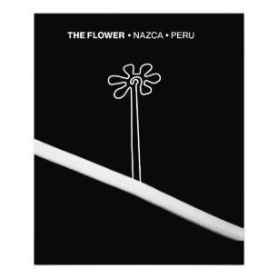 Blume Nazca Peru antikes idol Geoglyph Symbol Inn Fotodruck