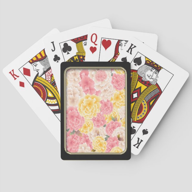 Blume Nelken, die Karten spielen Spielkarten (Rückseite)