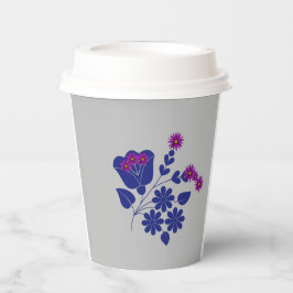 Blume Niedlich Grau Pappbecher