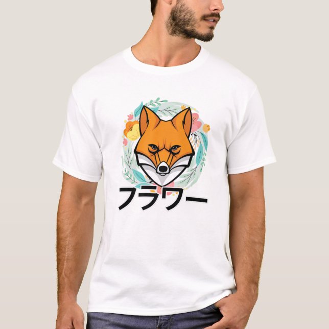 Blume - Niedlich Kawaii Anime Fox - Japanisch Ästh T-Shirt (Vorderseite)