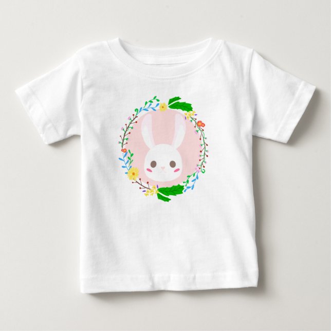 Blume "niedlich Ostersonne" Kranz Baby T-shirt (Vorderseite)