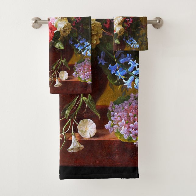 Blume noch Leben der Rose Tulippen und Hyazinthen Badhandtuch Set (Insitu)