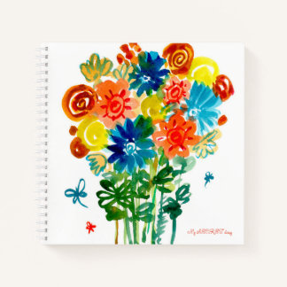 Blume-Notebook für Wasserfarben Notizbuch