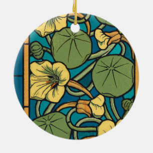 Blume Nouveau Pattern Keramikornament