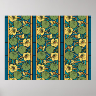 Blume Nouveau Pattern Poster