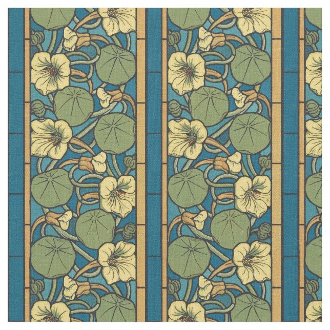 Blume Nouveau Pattern Stoff (Nahaufnahme)