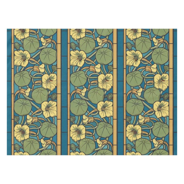 Blume Nouveau Pattern Tischdecke (Vorderseite (Horizontal))