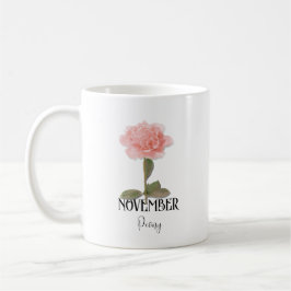 Blume NOVEMBER Geburtstag Peony Pink Kaffeetasse