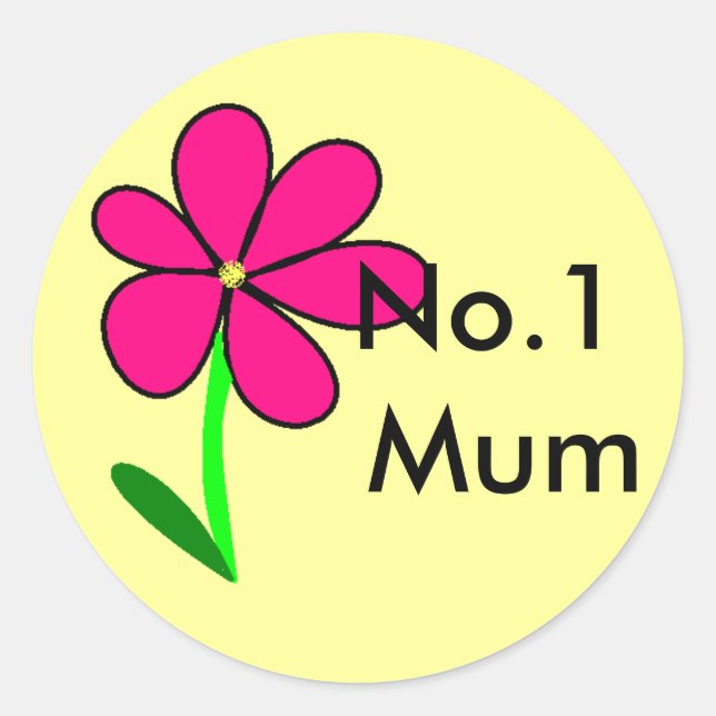 Blume, Nr. 1 Mio. Runder Aufkleber (Vorderseite)