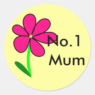 Blume, Nr. 1 Mio. Runder Aufkleber