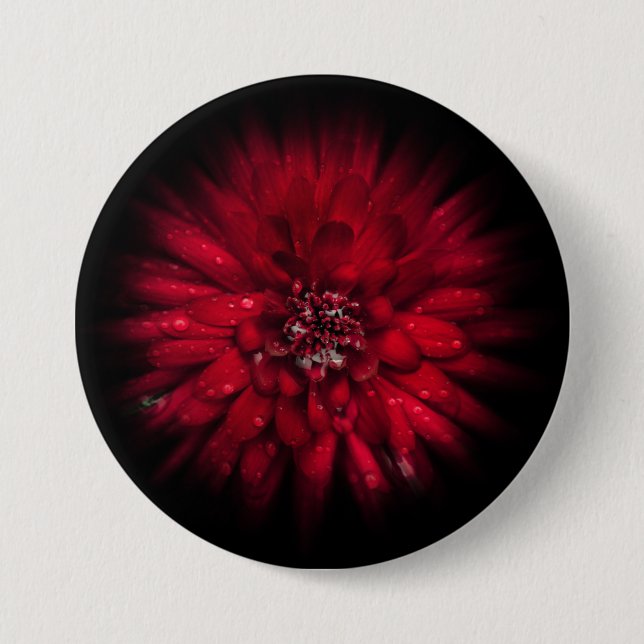 Blume Nr. 45 Farbflussversion Button (Vorderseite)