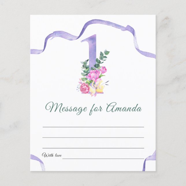 Blume Nummer Meldung Geburtstagszeit Kapsel (Vorderseite)