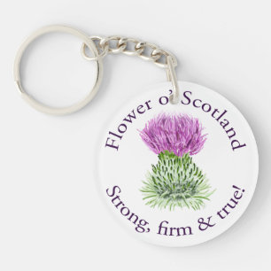 Blume o Schottland. Stark, fest und wahr! Schlüsselanhänger