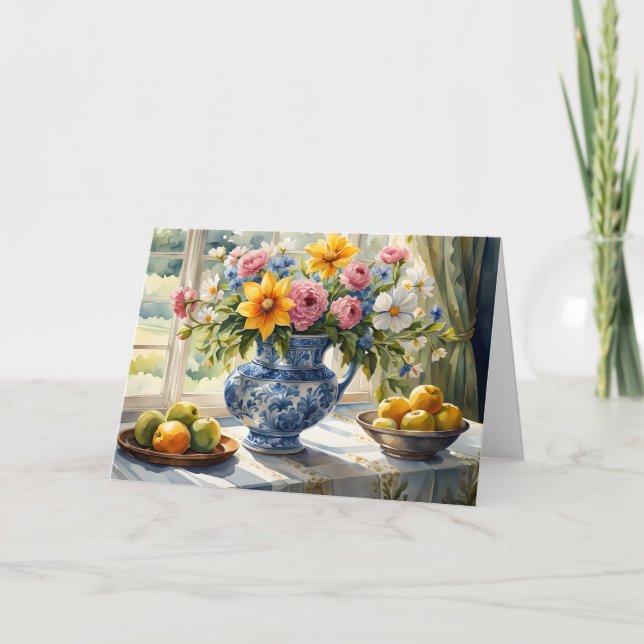 BLUME OBST BLANK - JEDER ANLASS CARD DANKESKARTE (Vorderseite)