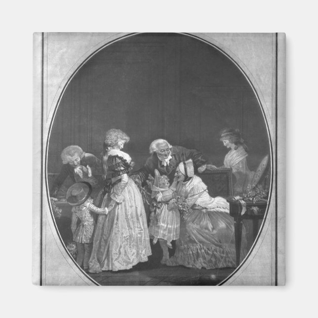 Blume oder Feiern von Großmutter Magnet (Vorne)