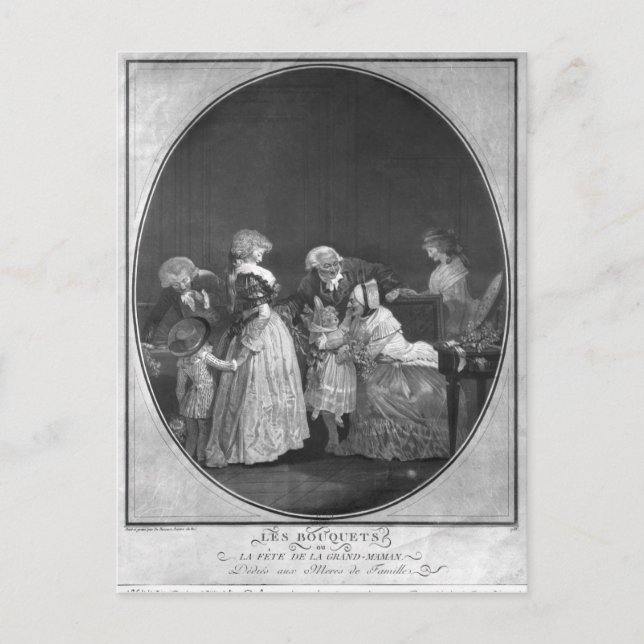 Blume oder Feiern von Großmutter Postkarte (Vorderseite)