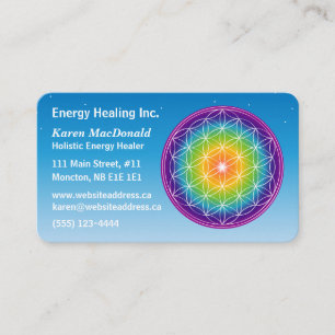 Blume of Life Starry Sky Rounded Biz Card Visitenkarte