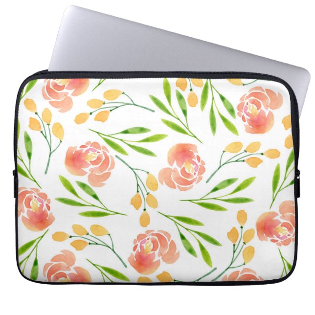 Blume Ohren Laptopschutzhülle (Vorderseite)