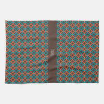 Blume Orange Blaues Minimales Muster