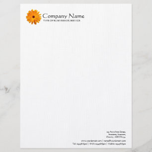 Blume - Orange Marigold Briefkopf