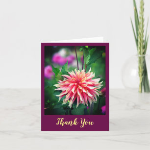 Blume Orange und Pink Dahlia Dankeskarte