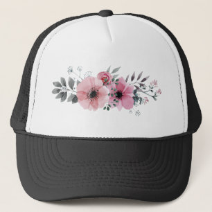 Blume Ornament Natur Rosa Pflanze Rose Truckerkappe