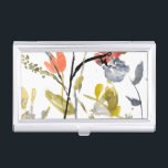 Blume Overlay - Aquarell-Blume und -Stiele Visitenkarten Dose<br><div class="desc">Blume Overlay II von Jennifer Goldberger. Blume und Stiele in einem Aquarellstil.</div>