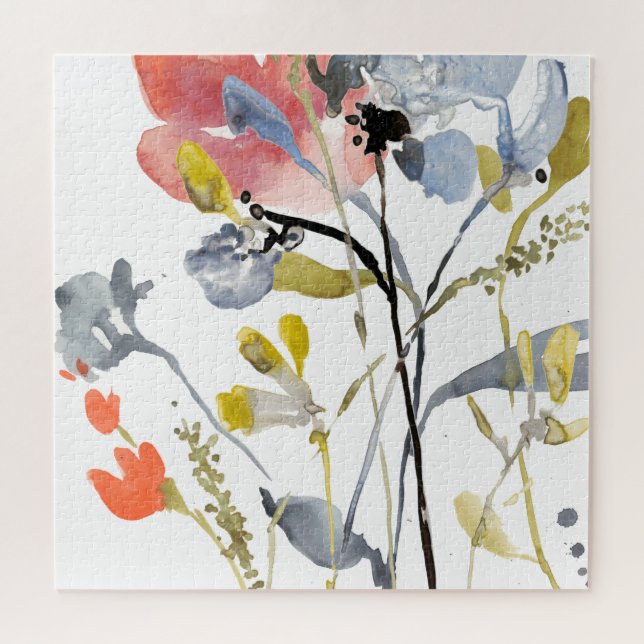 Blume Overlay - Aquarellfarben-Pastell-Blume (Horizontal)