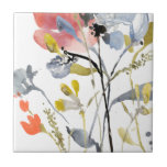 Blume Overlay - Aquarellfarben-Pastell-Blume Fliese<br><div class="desc">Blume Overlay I von Jennifer Goldberger. Blume und Stiele in einem Aquarellstil,  vorwiegend mit einem hellen Farbschema.</div>