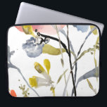 Blume Overlay - Aquarellfarben-Pastell-Blume Laptopschutzhülle<br><div class="desc">Blume Overlay I von Jennifer Goldberger. Blume und Stiele in einem Aquarellstil, vorwiegend mit einem hellen Farbschema.</div>
