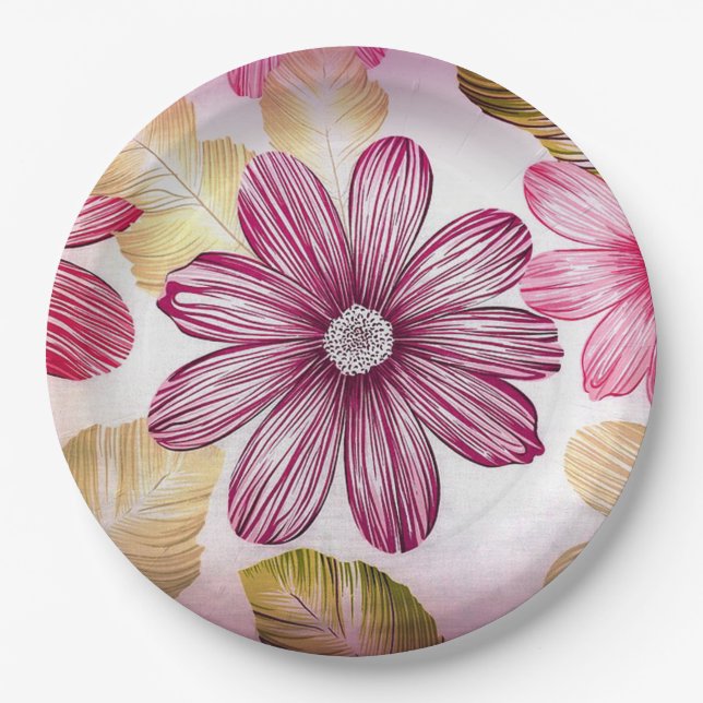 Blume Pappteller (Vorderseite)