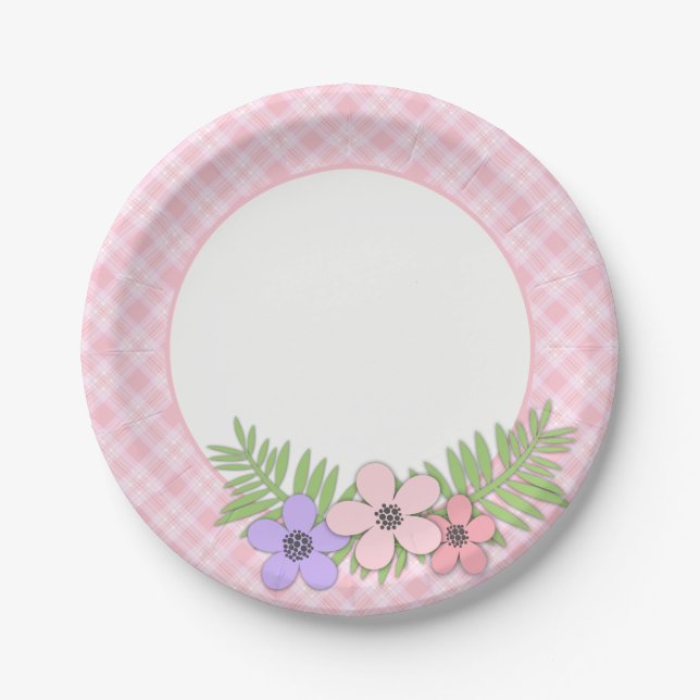 Blume Pappteller (Vorderseite)