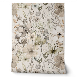 Blume Paradies beige Tapeten