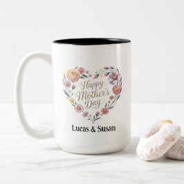 Blume Pastel Tea Happy Mother Day Gift Zweifarbige Tasse