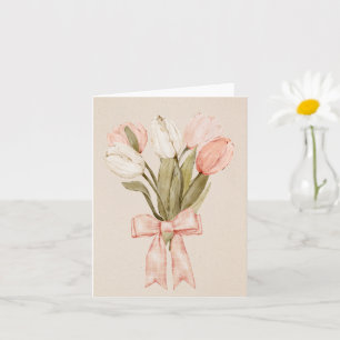 Blume Pastel tulips Karte