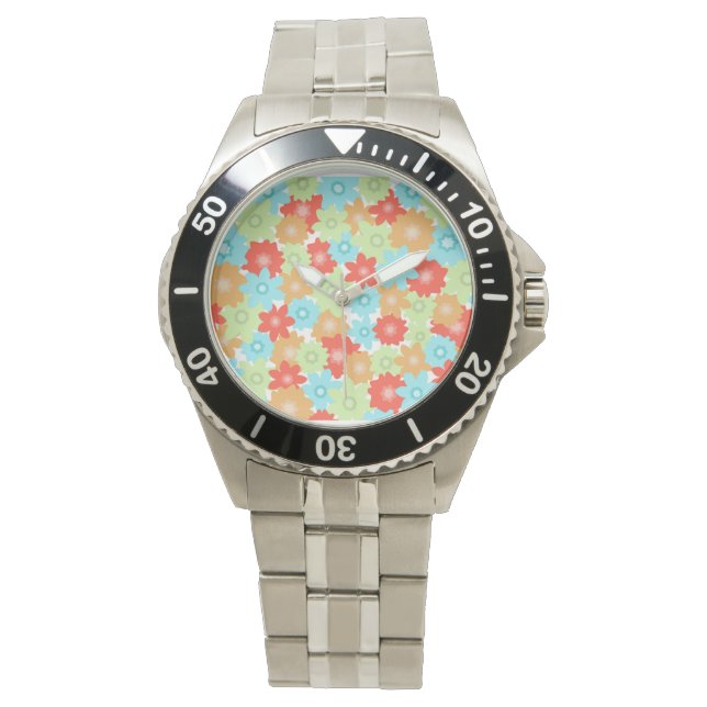 BLUME PATTERN ARMBANDUHR (Vorderseite)